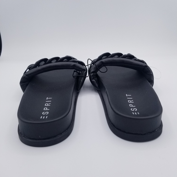 Esprit Della Black Slides Sandals NWOT size 6.5 - Picture 9 of 10